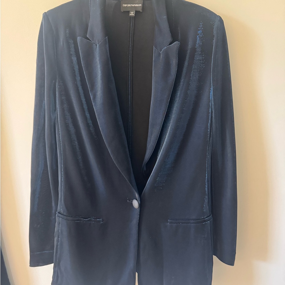 Emporio Armani Blue Sparkle Blazer, Size 44